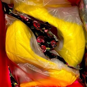 Betsey Johnson Yellow Floral Heels